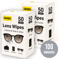 Lens Wipes 100 Lenços Umedecidos Limpeza Óculos Lente Casepro