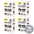 Lens Wipes 200 Lenços Umedecidos Limpeza Óculos Lente Casepro